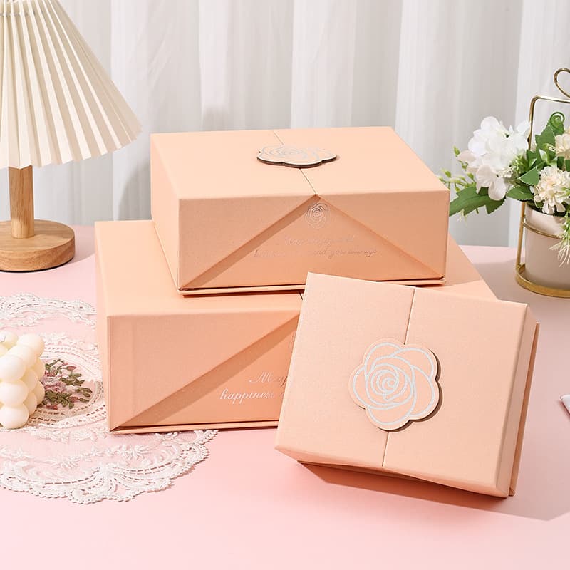 2026 Valentine's Day Qixi Gift Packaging Box Double-Opening Red Pink Bridesmaid Gift Exquisite Large Gift Box Packaging Empty