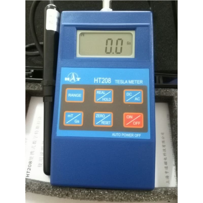 Shanghai Hengtong HT208 Digital Portable Gauss Meter Tesla Meter Longer Continuous Working Time