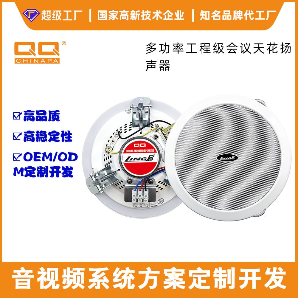 Custom Development Ceiling Speaker Embedded Broadcast Background Music Ceiling Sound Conference Room Coaxial Speaker
