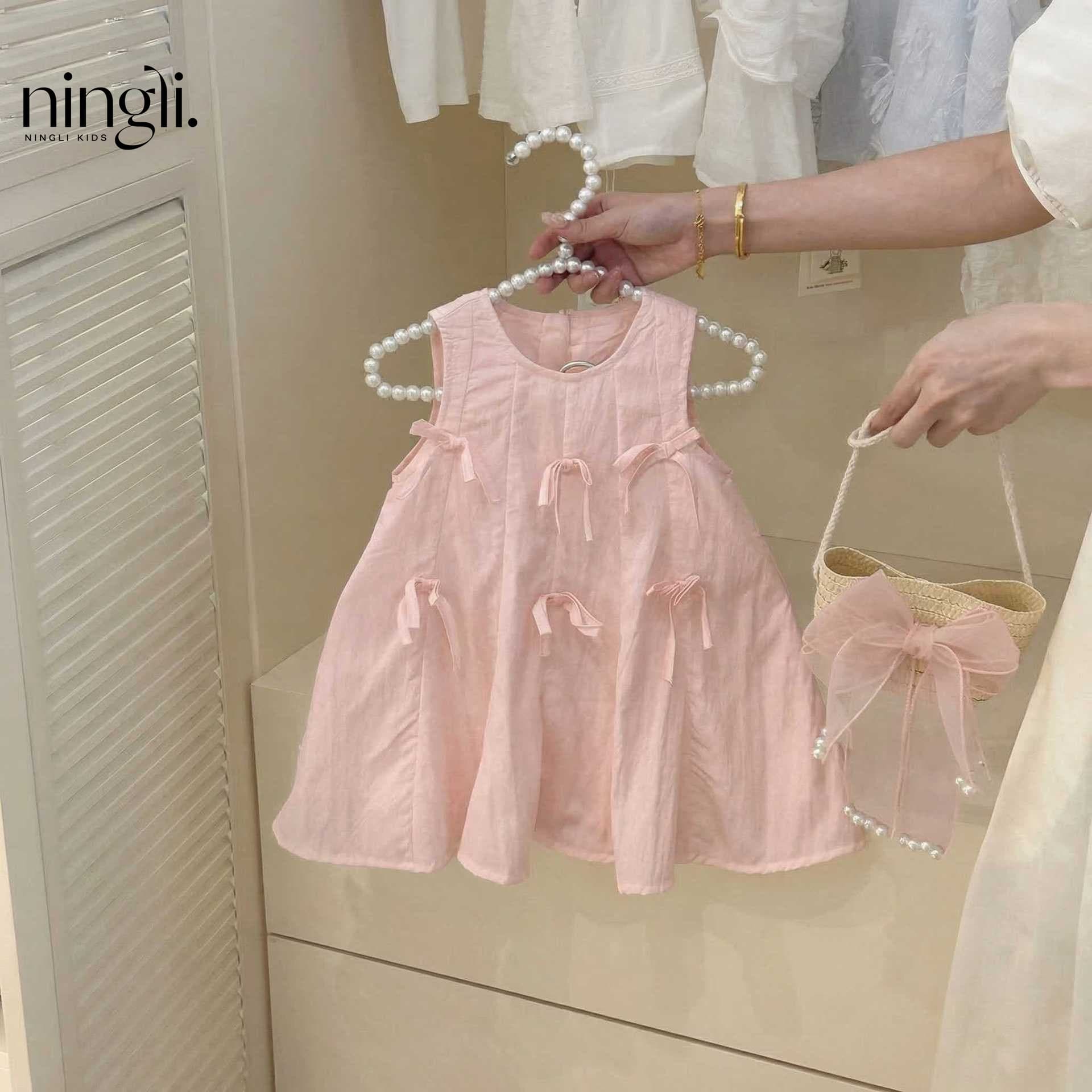 Ningli Girls Summer Dress New Style Fashionable Little Girl Princess Dress Summer Children's Dress Baby Vest Dress