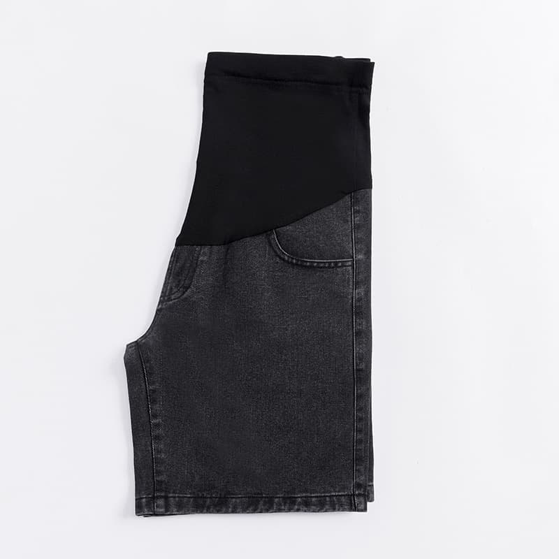 3553# New Maternity Denim Shorts Summer Loose Fit Over-Belly Shorts Casual Maternity Shorts for Women 5-Point Length