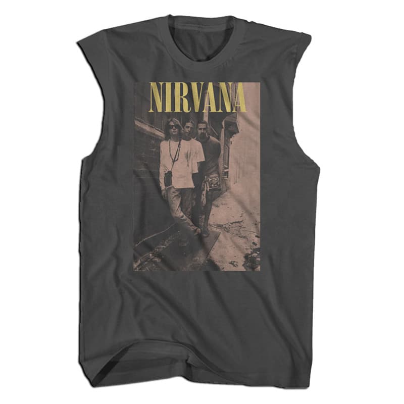 Nirvana Band Rock Sleeveless T-shirt Kurt Cobain Men's Loose Sleeveless Vest T-shirt
