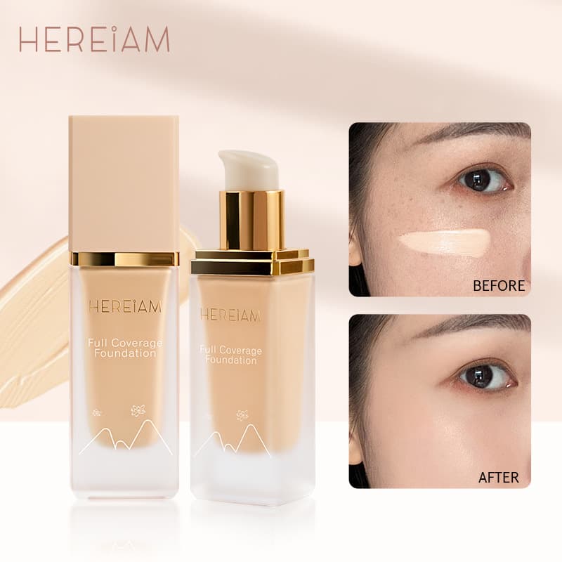 HEREIAM Hydrating Flawless Foundation Cream, Smooth, Concealing, Long-Lasting, Waterproof, Cross-Border Cosmetics Wholesale