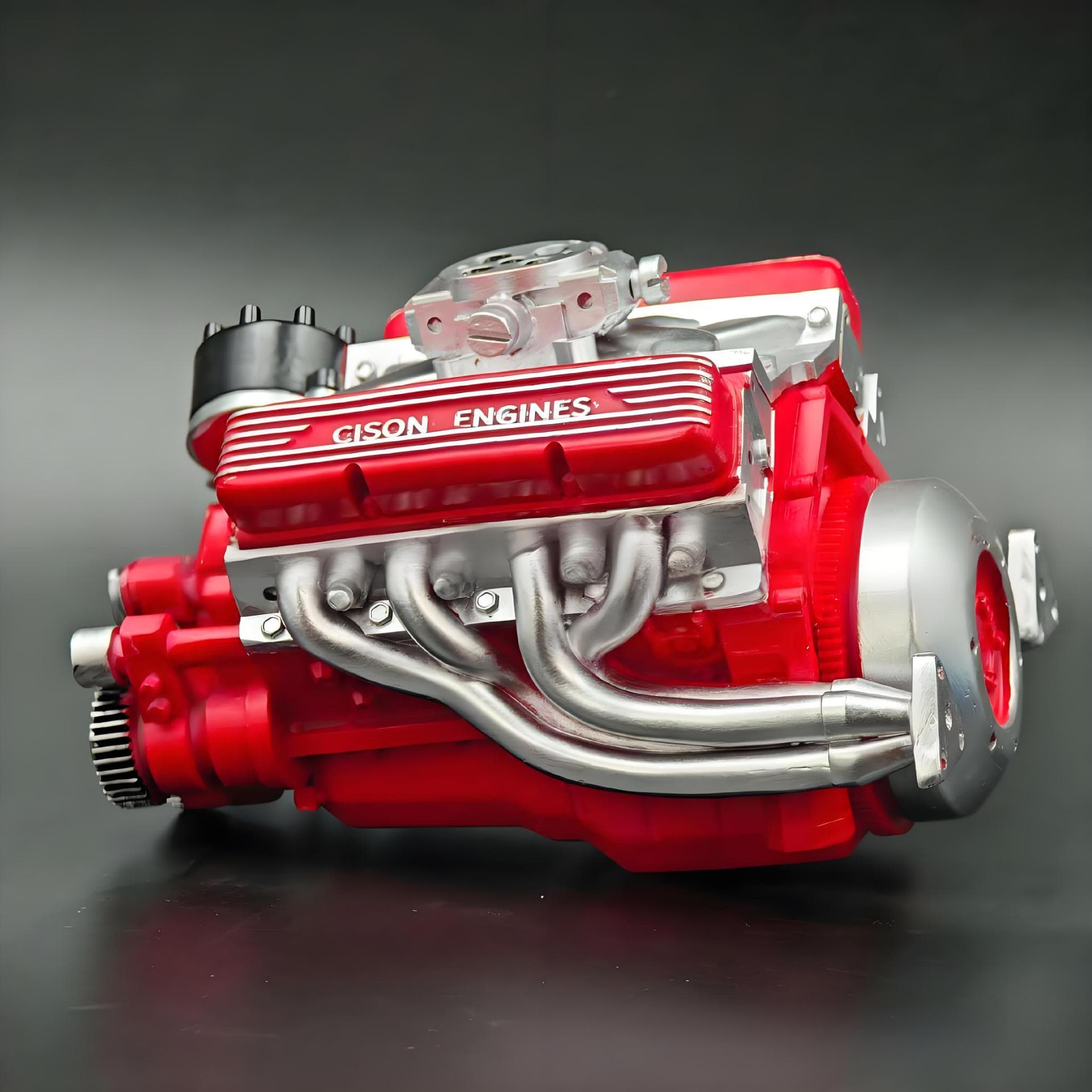 Cison V8 Engine Kit Gas V8 Engine Overhead Valve Resin Craft Ornament