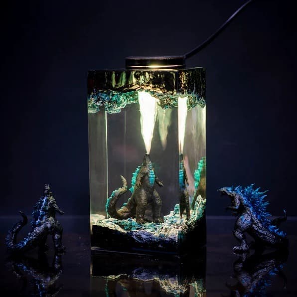 Godzilla Atomic Breath Lamp Godzilla Monster Breath Resin Night Light Desktop Figurine