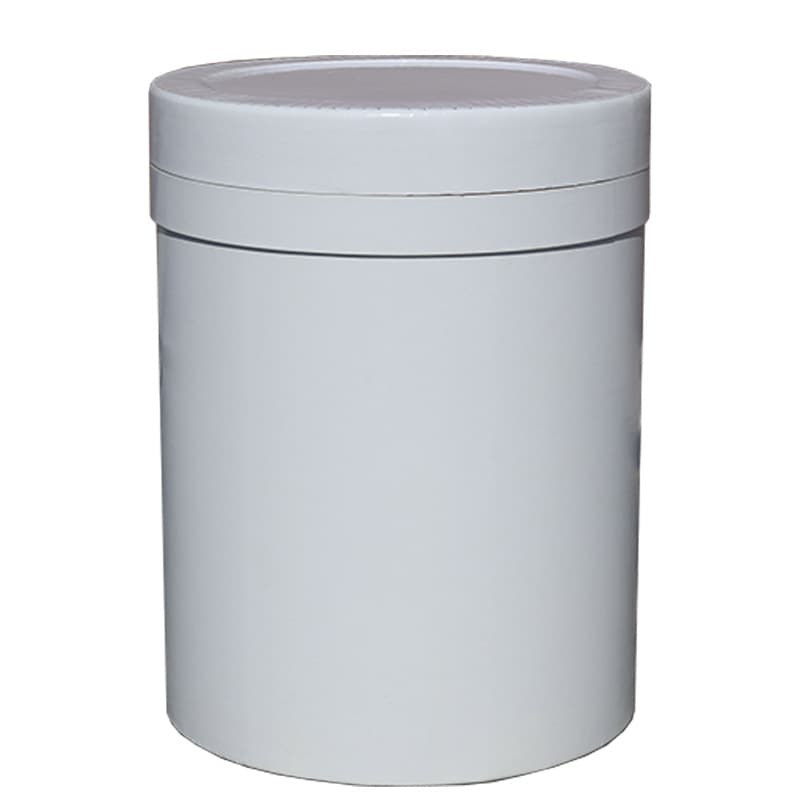 White All-Paper Round Barrel Food-Grade Export Cardboard Barrel for Food, Chemical, and Pharmaceutical Powder Packaging
