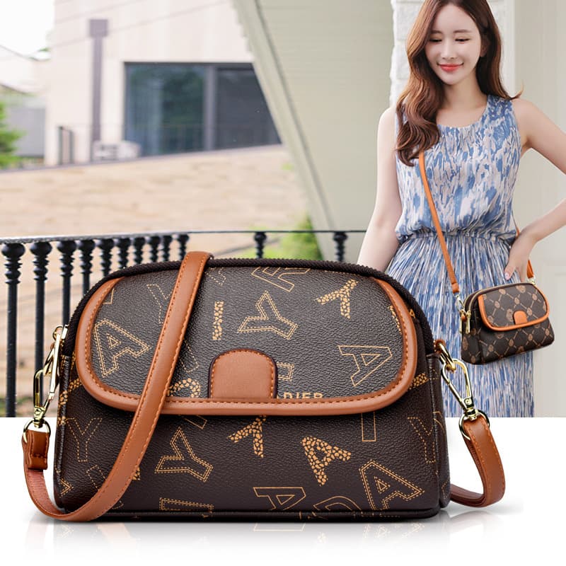 Women's Bag 2026 New Trendy Crossbody Bag Fashion Embossed Pattern Bag Shoulder Bag Wide Strap Large Capacity