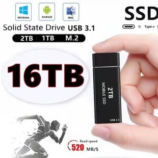 Cross-border Trade SSD Portable Solid State Drive 16TB 8TB 4TB 2TB 1TB Same Day Shipping