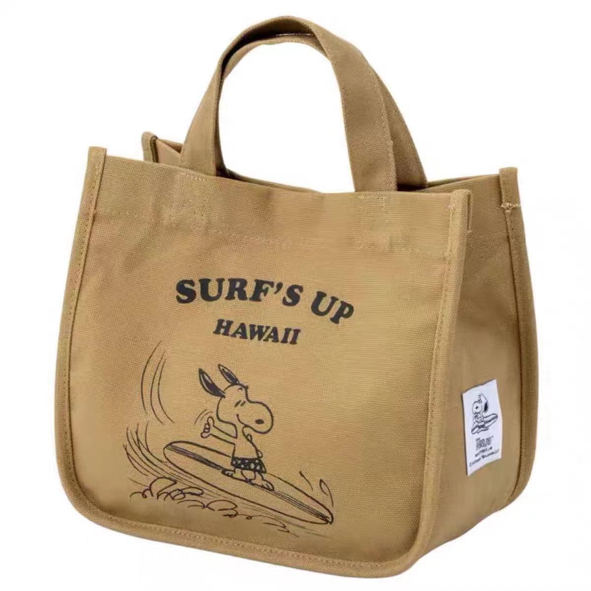 Canvas bag, large-capacity lunch bag, lunch box bag for office workers, handbag, hand bag with rice, simple cross-body bag