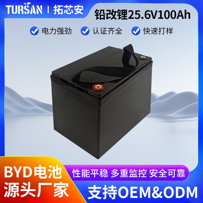 BYD BYD12V100Ah lithium iron phosphate battery 25.6V large capacity tram power battery energy storage battery