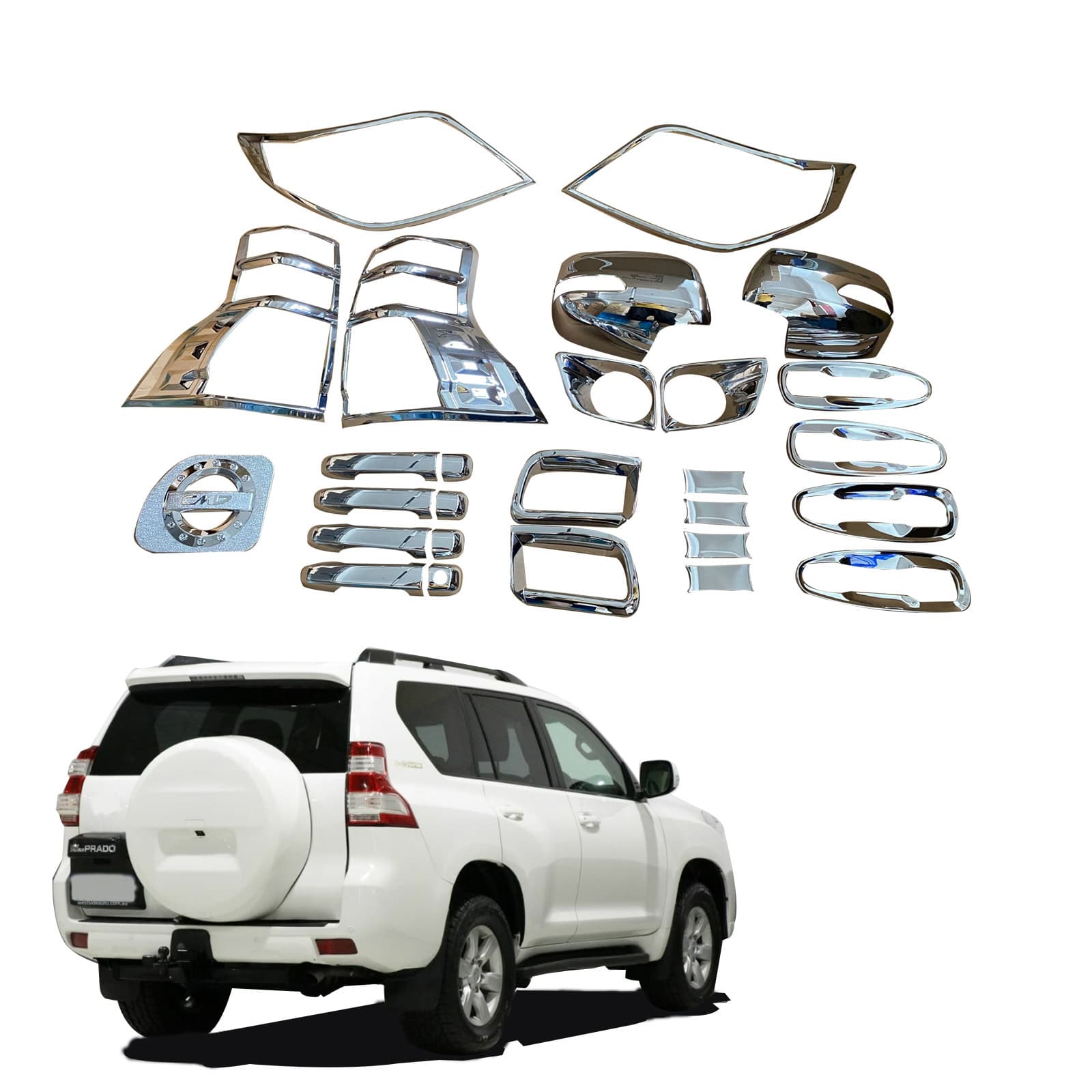 Suitable for 2010~2013 Prado Fj150 Electroplated Set of Car Decoration Parts Modification Toyota Fj150