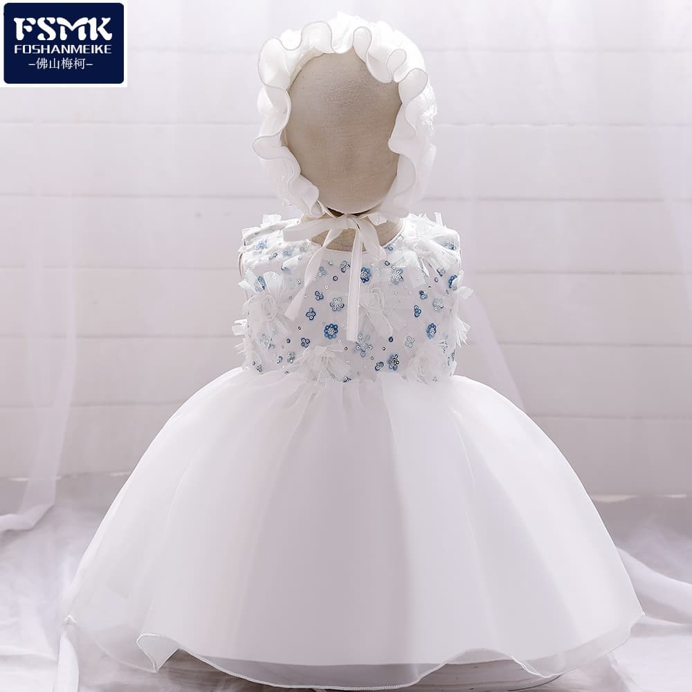 European and American Amazon Summer New Children's Formal Dress, Infant First Birthday Christening Gown, Baby Birthday Party Dress