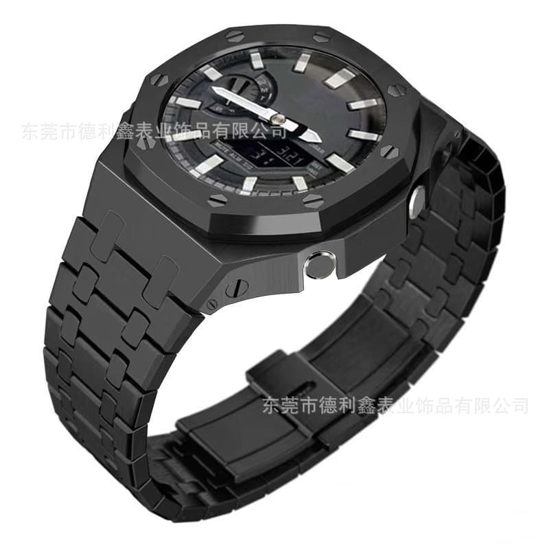 Compatible with Casio GA-2100 Modified AP Stainless Steel Case Silicone Strap New GA-2110