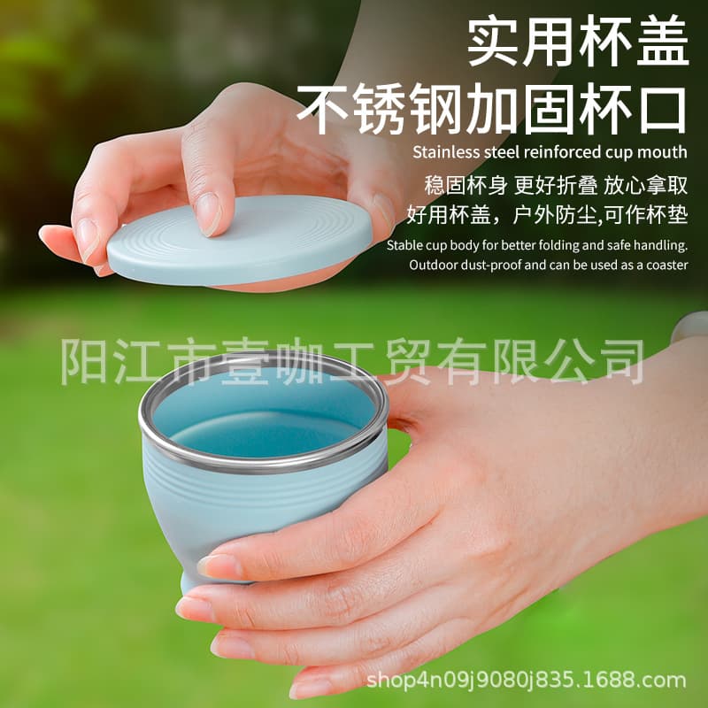 Mini Portable Collapsible Silicone Water Cup, Outdoor Portable Camping Travel Cup, Gift Cup 180ML