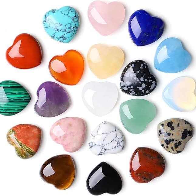 15mm Natural Mini Crystal Love Stone Heart Shape Pink Crystal Natural Stone Palm Stone Amazon Cross-Border Source