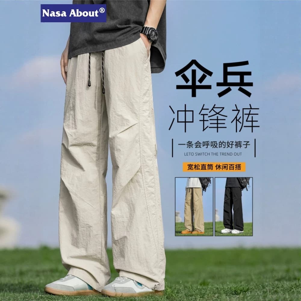 NASA workwear paratrooper pants men's summer thin 2026 new outdoor assault pants men's straight casual trousers