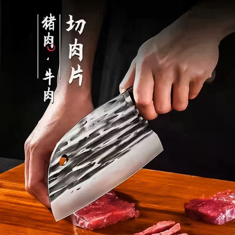 Wholesale Forged Knife Round Tip Forged Knife Meat Slicer Household Chopping Knife Stainless Steel Kitchen Knife Old Man Knife