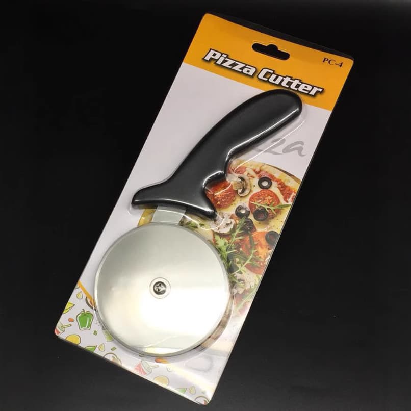 Upgraded Black Handle Single Wheel Single Wheel Cutter All-Steel Dough Divider Pizza Cutter Pizza Wheel Knife