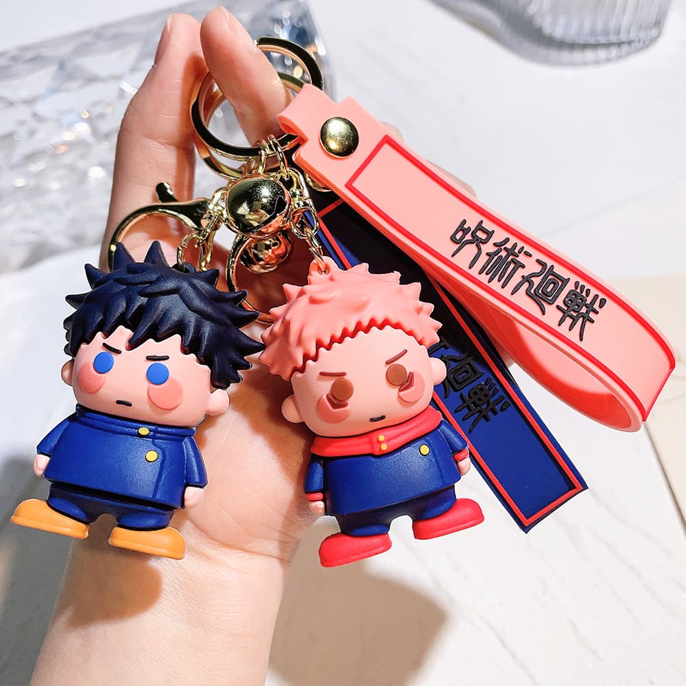 2024 Spell Return Keychain Figure Q Version Gojo Wuhu Staff Yuji Model Ornament Gacha Toy Blind Box Doll