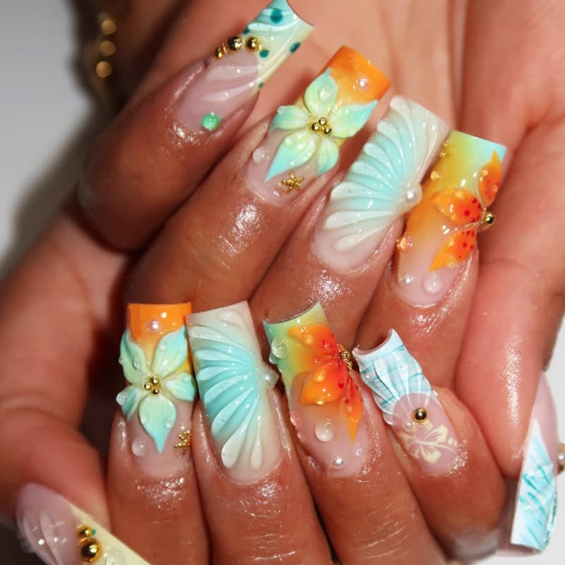 Cross-border Wearable Nail Art Drop Glue French False Nails Finished Nails Wholesale Press on Nails