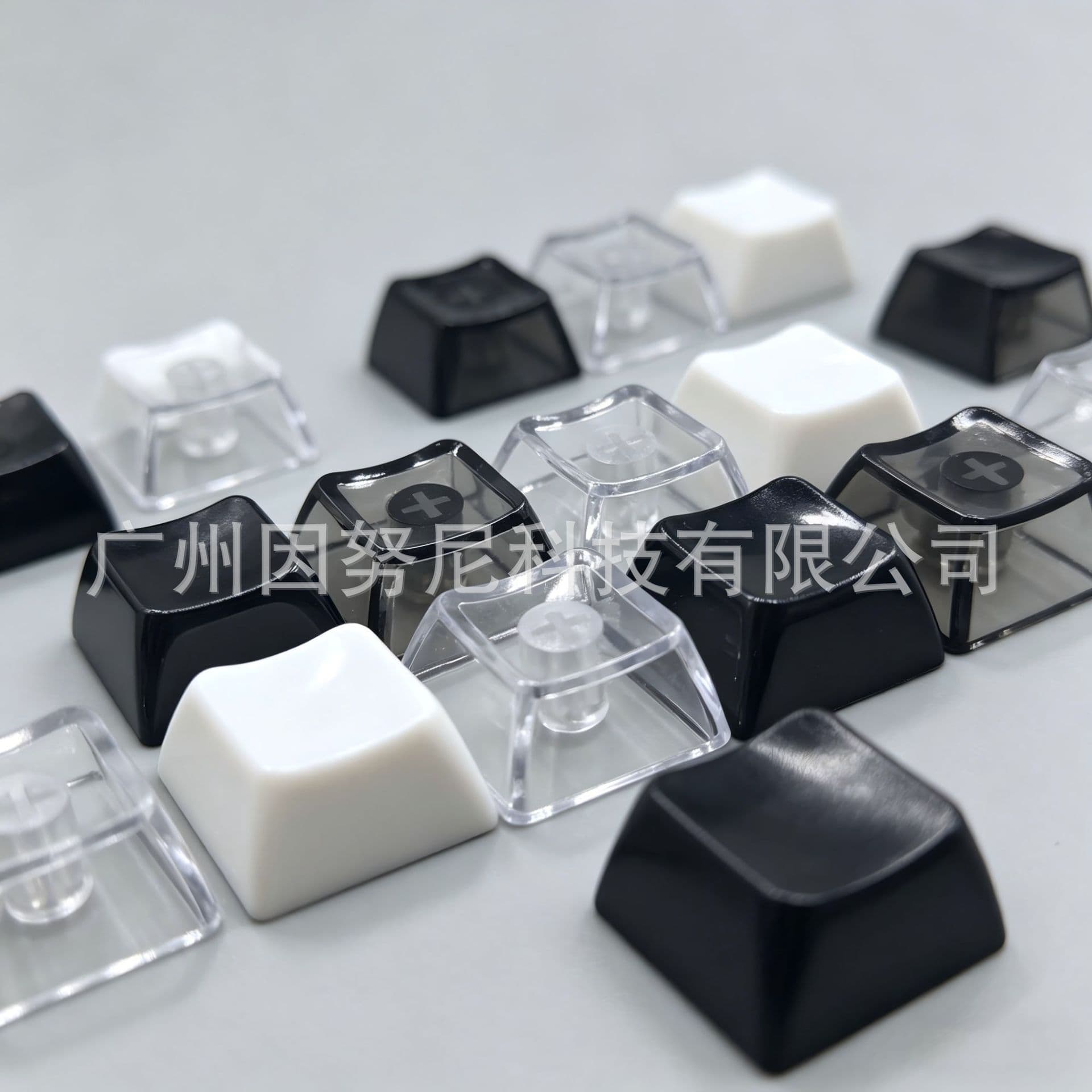 Transparent PC Keycaps XDA Square Cat Transparent Crystal Keycap Keychain Mechanical Keyboard Cross Hole Stress Relief Keycap