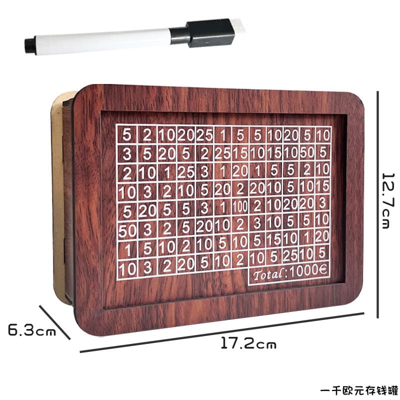 Cross-Best-Selling Money Box With Counter, Vintage Creative Reusable Wooden Piggy Bank