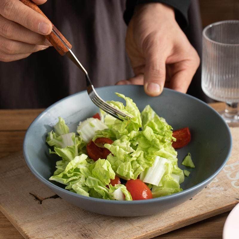 Artist Ceramic Plate, Creative Household Tableware, Simple Noodle Bowl, Japanese-Style Ceramic Bowl, Matte Soup Bowl, Salad Bowl