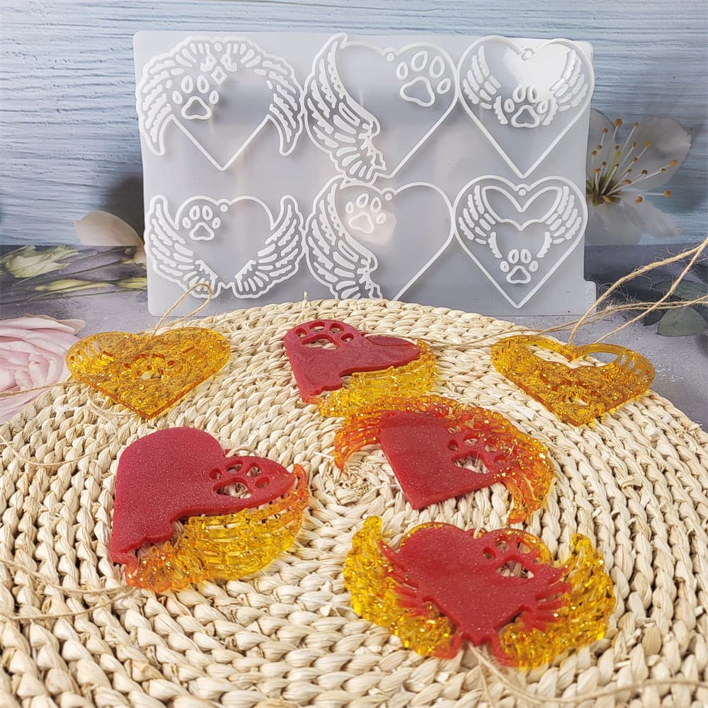 Z0079 Memorial Dog Ornament Mold Epoxy Mold Silicone Mold DIY Decoration Silicone Mold