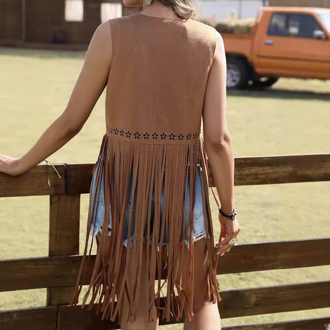 European and American cross-border Native American women's fringe skirt with hollow fringe beach outerwear farm women's fringe