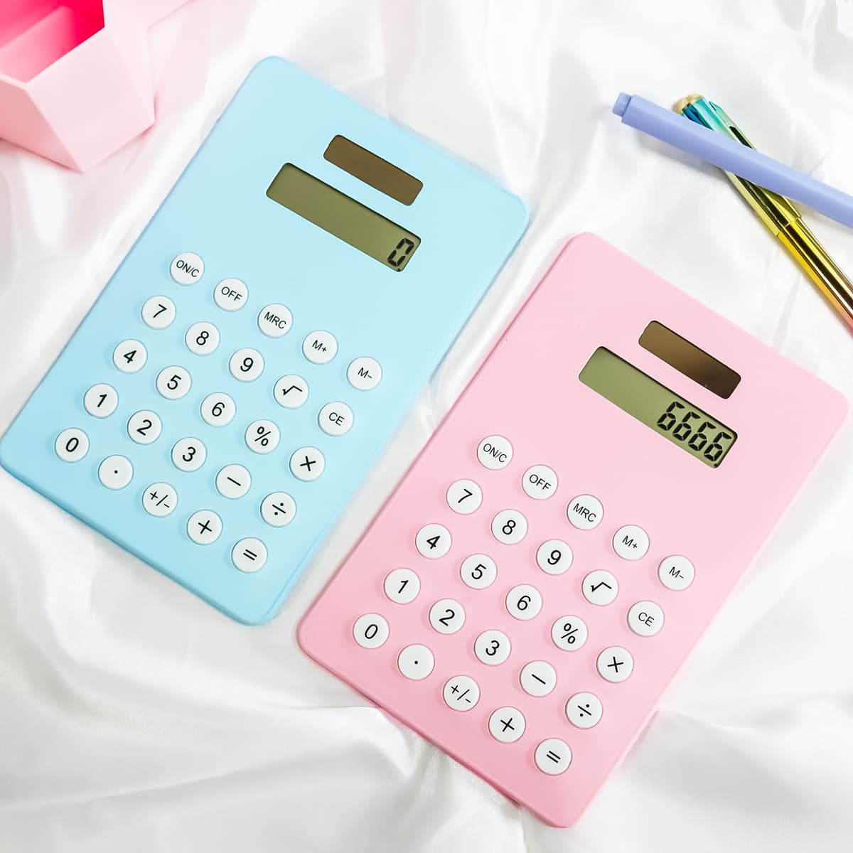 Cross-border Solar Student Candy Color Cute High Appearance Computer Office Dedicated Portable Calculator Wholesale