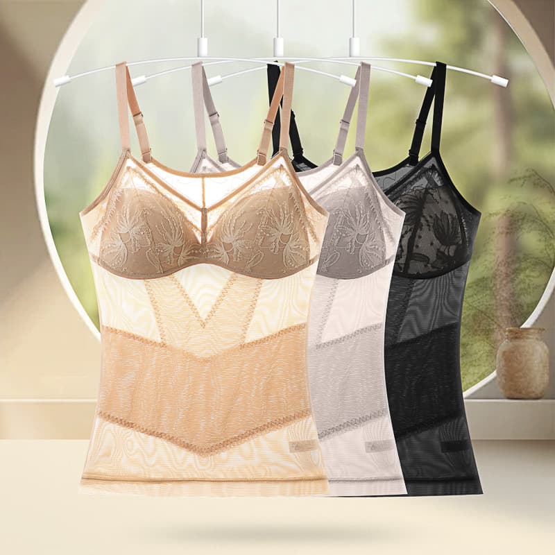 Factory New Mulberry Silk Four Seasons Women's Mesh Bottoming Slim Shaping Clothes Bra Free Vest Corset