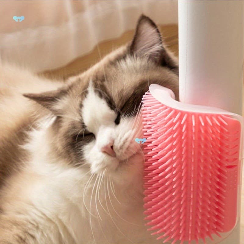 1pc Wall Mounted Cat Grooming Station 2 in 1 Scratching Post