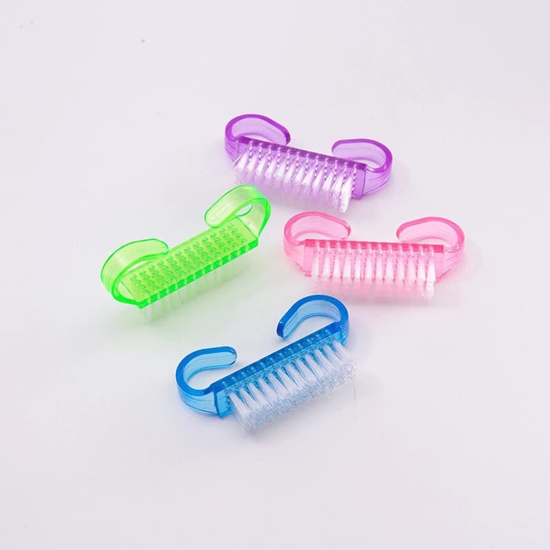 Ready stock manicure brush, small horn brush, plastic brush, fingertip gap, manicure dust brush, manicure cleaning tool