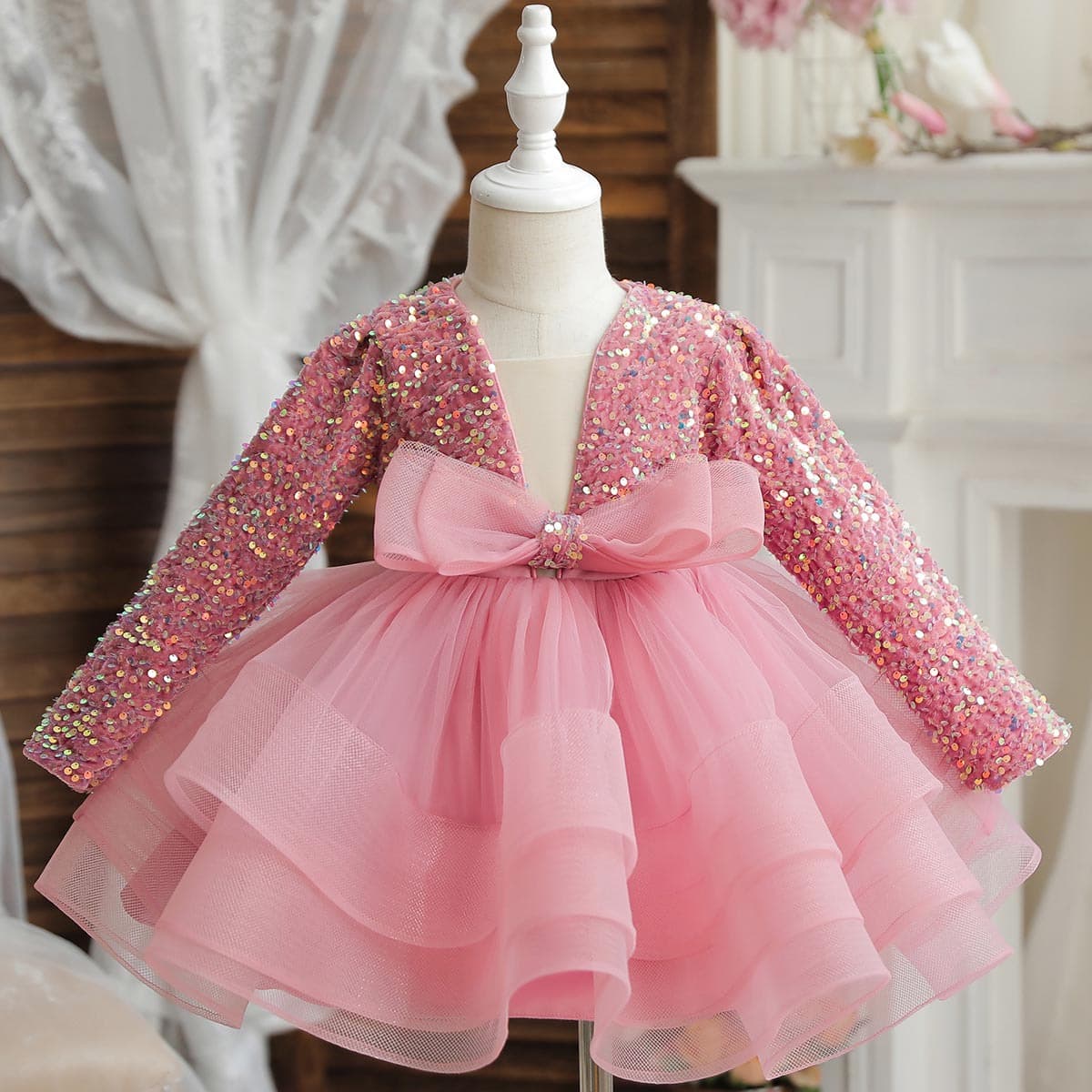 New cross-border children's dress princess dress tutu little girl one-year-old dress party dress wholesale