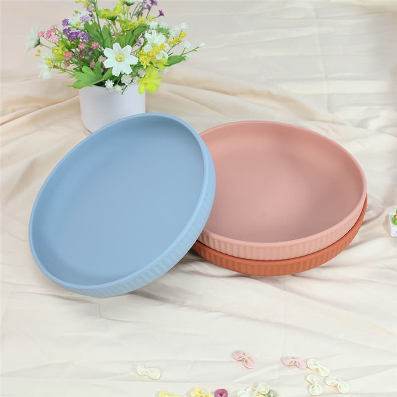 New baby meal plate, large suction cup, all-in-one baby silicone tableware, food tray, learning eating training spoon, tableware