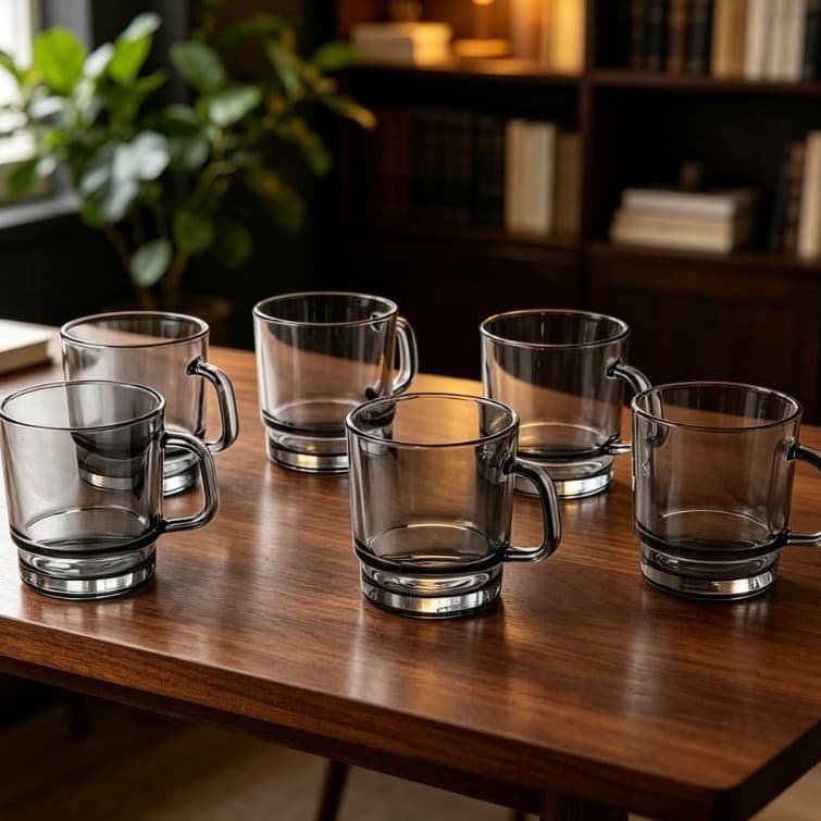 Elegant Dual-Drink Glass Cup with Handle and Straw, Gift-Ready Cup with Straw, Breakfast Cup, Milk Cup