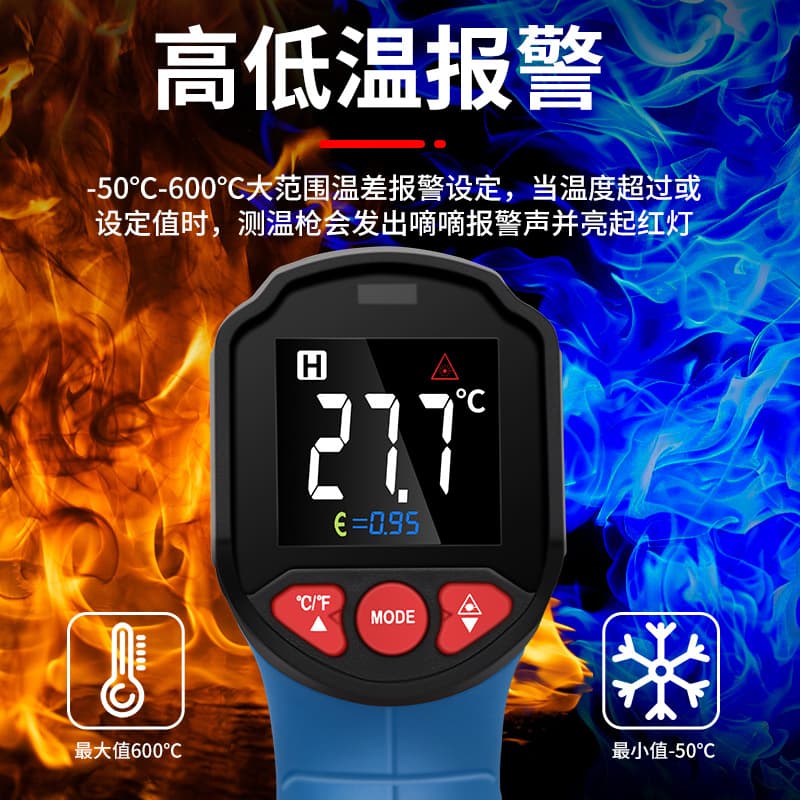 Snaike Thermometer Gun Infrared Thermometer Industrial Infrared Temperature Gun Oil Thermometer Baking Kitchen Thermometer