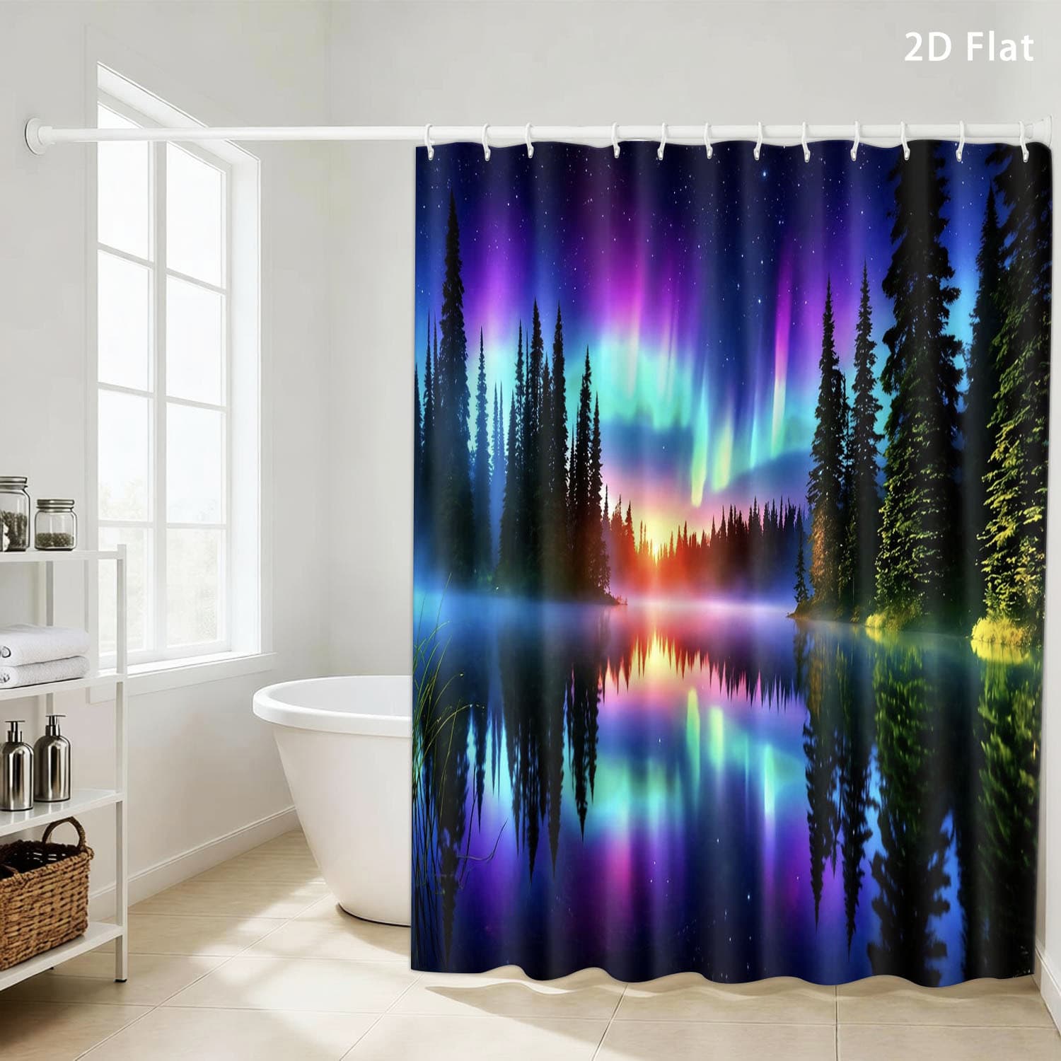 SHEIN Urgent Purchase Bathroom Waterproof Shower Curtain Printed Toilet Shower Curtain Bathtub Shower Partition Hanging Curtain Custom Made from Picture