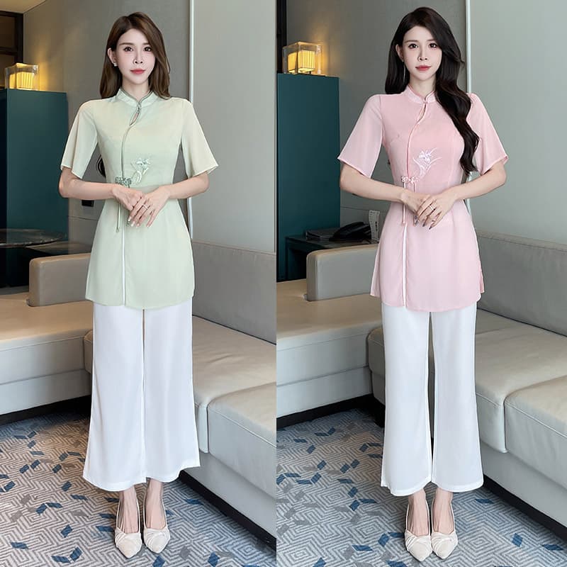 Women's Beauty Salon Uniform 2025 New Style, Elegant and High-End Massage, Wellness, Foot Bath, and Foot Therapy Technician Uniform 1527