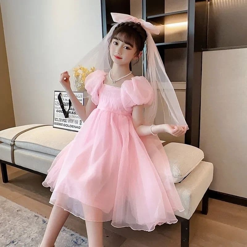 Girls Princess Dress 2025 New Children's Performance Dress Girls Super Fairy Mesh Skirt Medium and Large Children's Dress Skirt