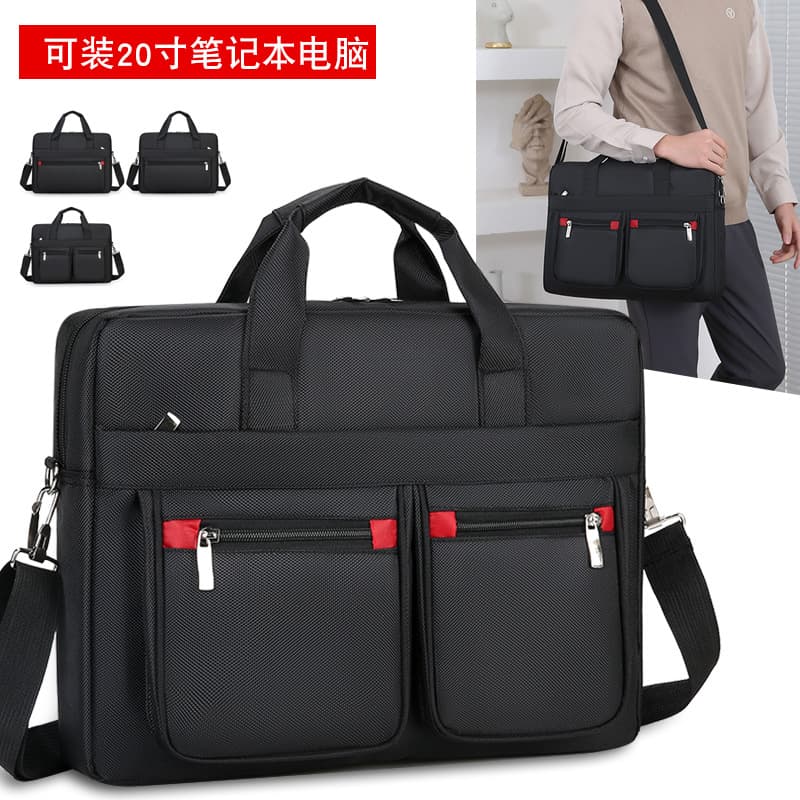 New men's bag, stylish business commuter briefcase, water-resistant, large capacity laptop bag, wholesale from manufacturer.
