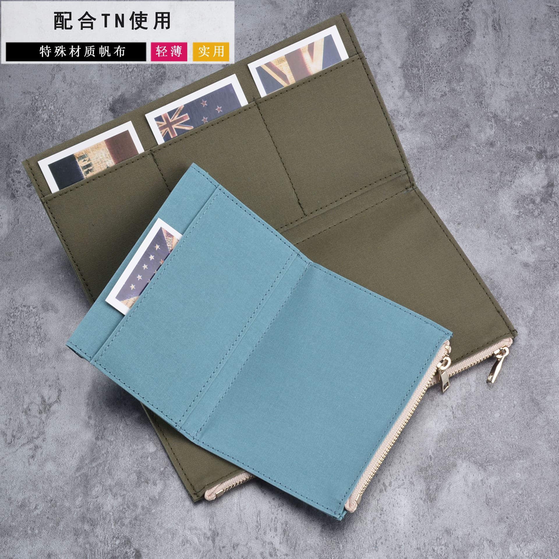 Original Traveler's Notebook Journal Traveler's Factory TN Paper Cloth Zipper Pouch