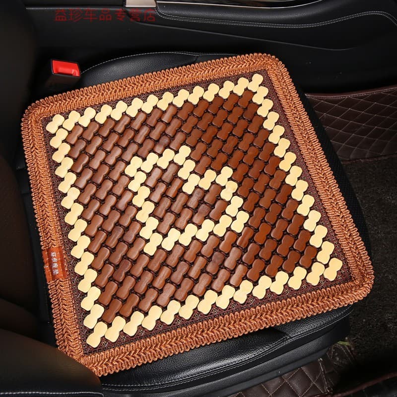 Summer Car Seat Cushion Cooling Breathable Single Piece Office Chair Pad Bamboo Slice Vehicle Mat Universal Automotive Accessories