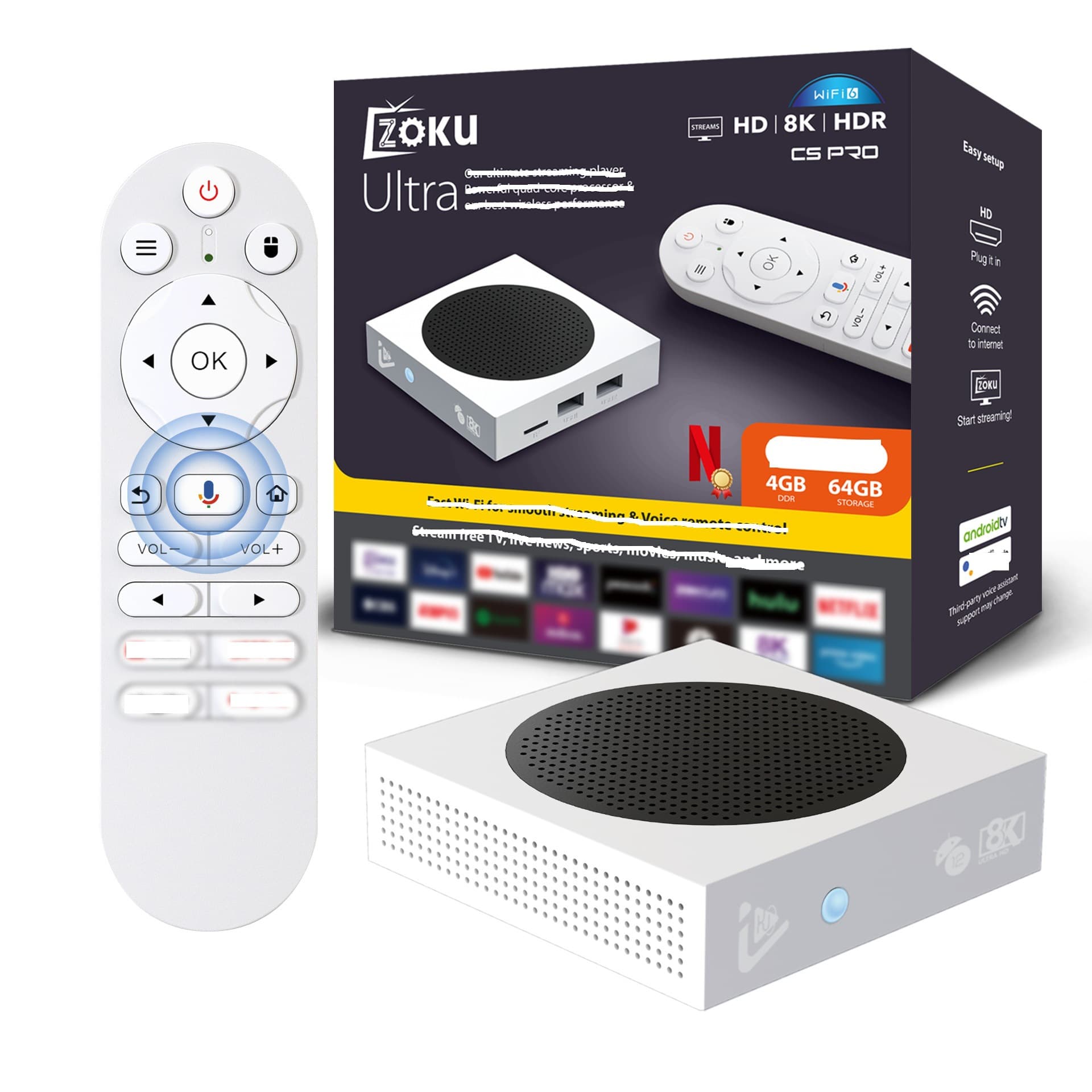 Cross-Border New Hot Selling C5PRO Android TV Box Allwinner H618 No Buffer 64GB WiFi6 Genuine 8K