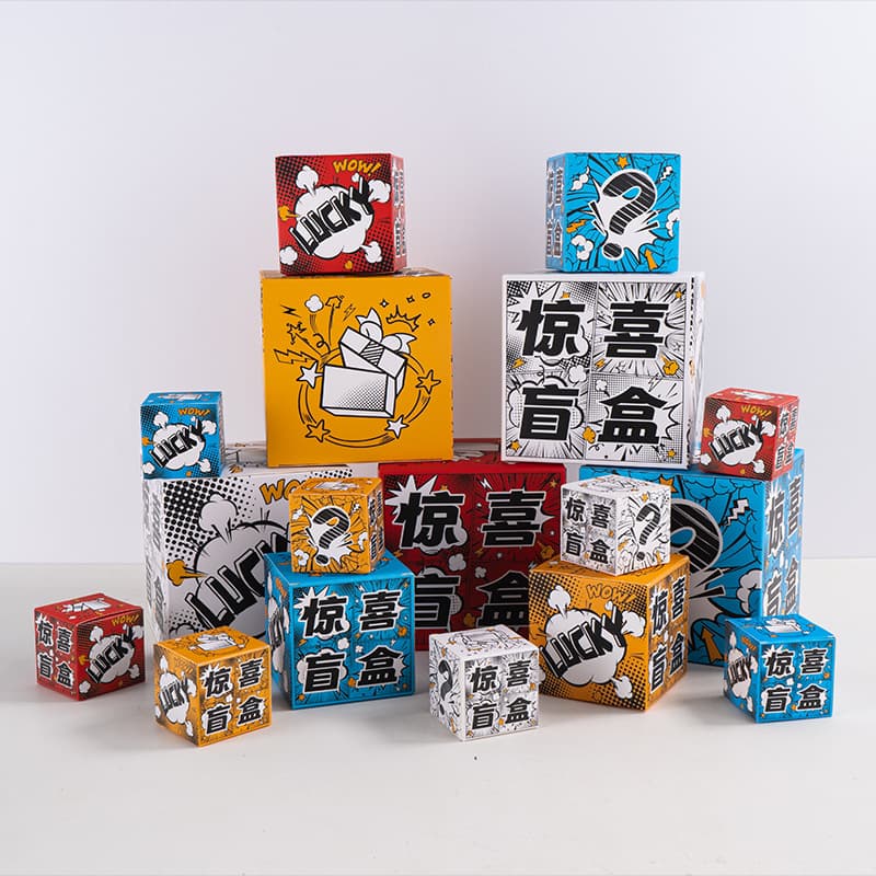 Surprise Blind Box Empty Box Scene Decoration for Shopping Mall Store Event Atmosphere Blind Box Background Wall Empty Boxes