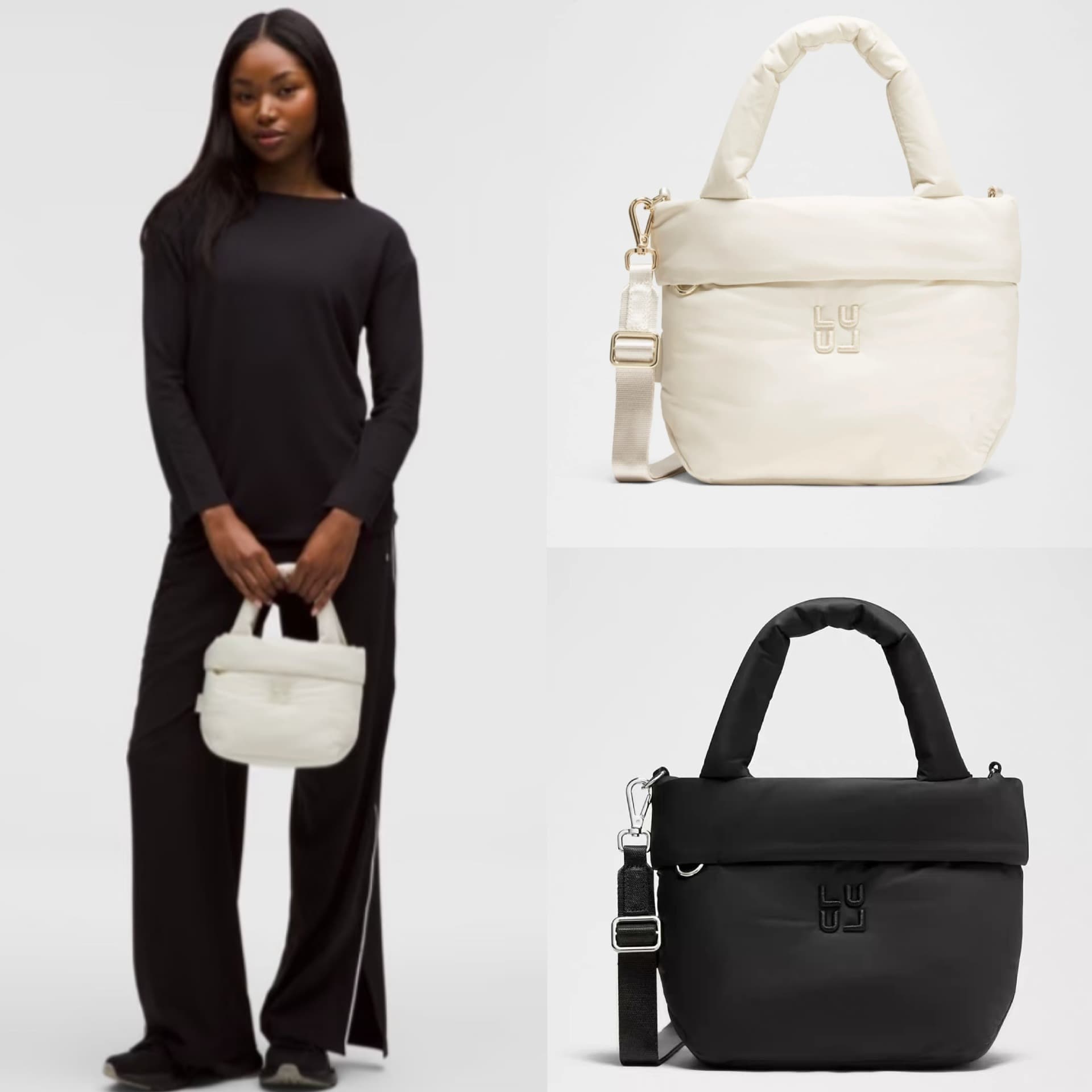2025 New Winter On My Level Tote Bag Small 3L Puffy Crossbody Tote Bag for Women