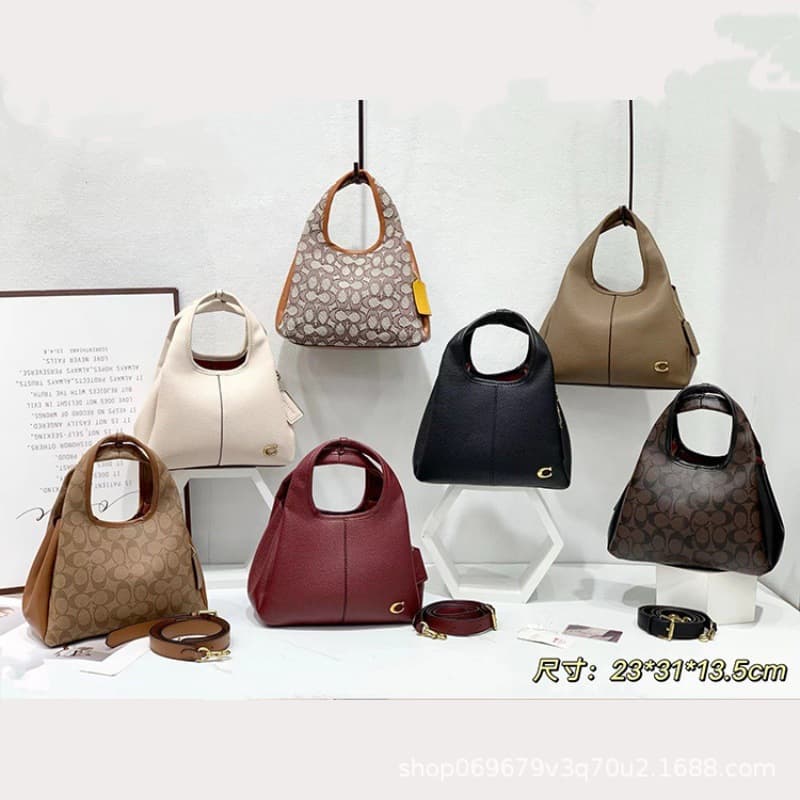 Koujia 2025 New Lana Shoulder Crossbody Bag Simple Vintage Monogram Handbag Basket Bag Fashion Bucket Bag