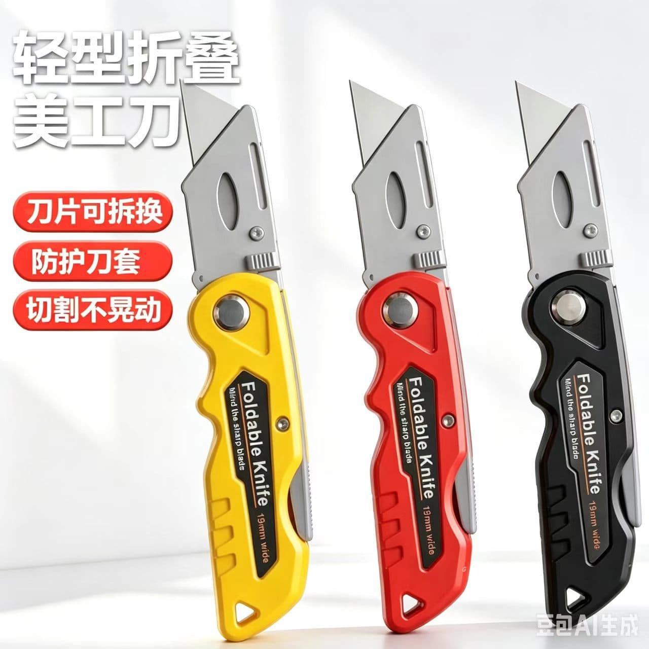 Zinc Alloy Folding Utility Knife Electrician Knife Folding Knife Tool Knife Trapezoid Blade ABS Handle Paper Cutter Factory