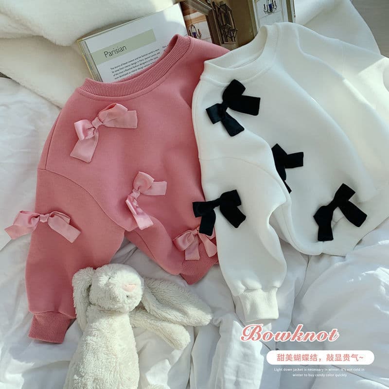 Long Sleeve 2025 Top Stylish Women Clothes Girls Sweatshirt Trendy Spring Autumn Bowknot Children Fashion New