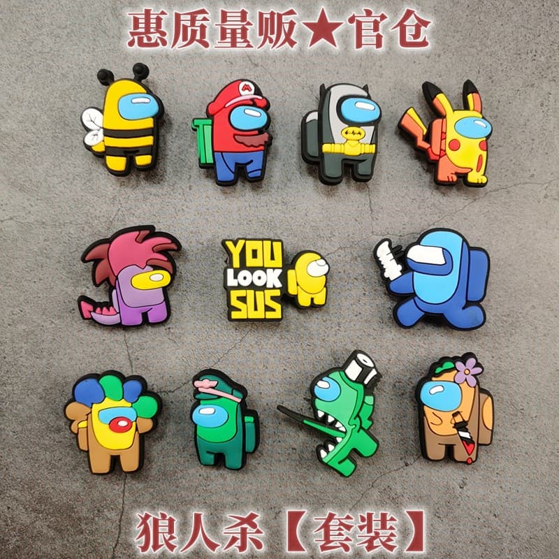 Cross-Border Set [Accessories] Cute Cartoon Garden Shoe Charms Trendy Versatile Shoe Decoration Clips in Stock